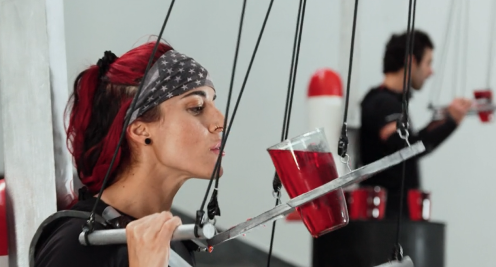 Cara Maria Sorbello balances water